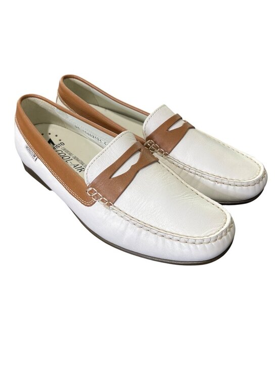 Mephisto Shoes - Mephisto Womens Size 9 Janet Penny Loafers Cool-Air White Tan Leather Slip-On